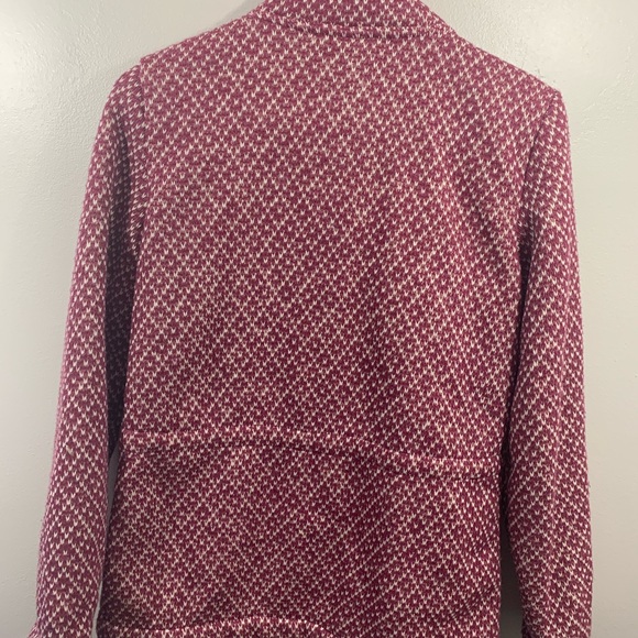 LL Bean Red Sherpa Womens Sweater Size XS Fullzip - Picture 5 of 7
